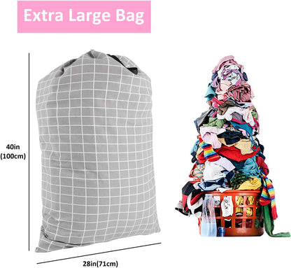 Laundry Bag with Handle and Drawstring, Large Heavy Duty Laundry Bag, 28 x 40 Inches Travel Dirty Clothes Bag for Laundromat and Household