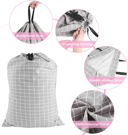 Laundry Bag with Handle and Drawstring, Large Heavy Duty Laundry Bag, 28 x 40 Inches Travel Dirty Clothes Bag for Laundromat and Household