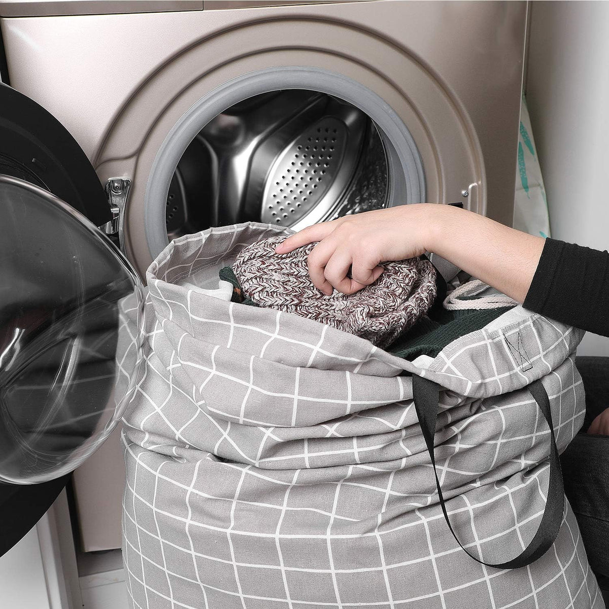 Laundry Bag with Handle and Drawstring, Large Heavy Duty Laundry Bag, 28 x 40 Inches Travel Dirty Clothes Bag for Laundromat and Household
