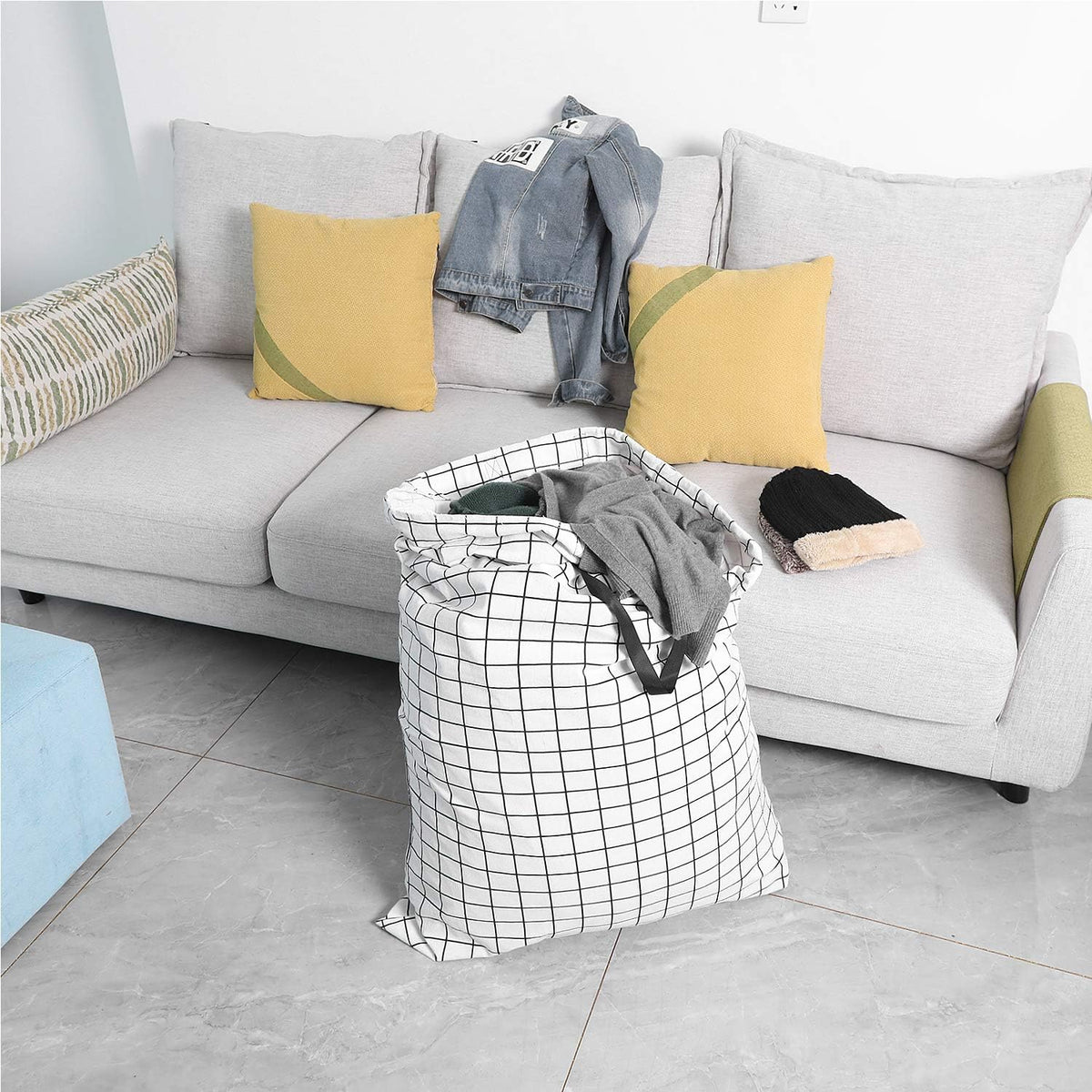 Laundry Bag with Handle and Drawstring, Large Heavy Duty Laundry Bag, 28 x 40 Inches Travel Dirty Clothes Bag for Laundromat and Household