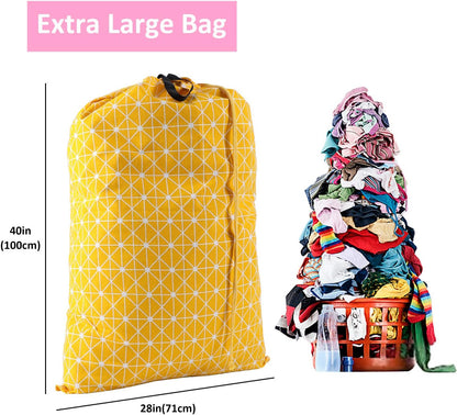Laundry Bag with Handle and Drawstring, Large Heavy Duty Laundry Bag, 28 x 40 Inches Travel Dirty Clothes Bag for Laundromat and Household