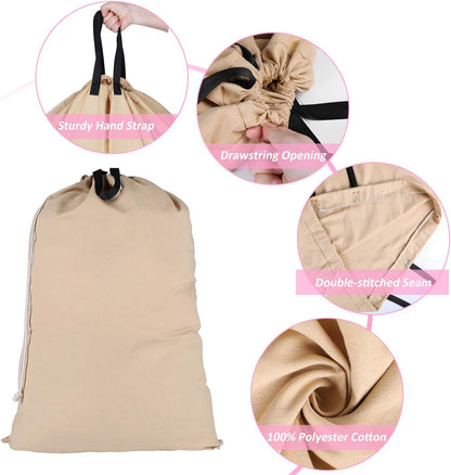 Laundry Bag with Handle and Drawstring, Large Heavy Duty Laundry Bag, 28 x 40 Inches Travel Dirty Clothes Bag for Laundromat and Household