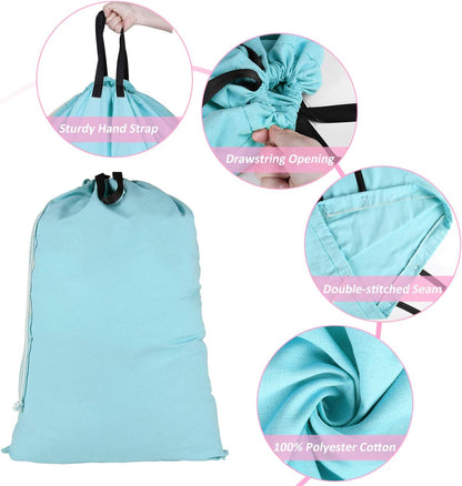 Laundry Bag with Handle and Drawstring, Large Heavy Duty Laundry Bag, 28 x 40 Inches Travel Dirty Clothes Bag for Laundromat and Household
