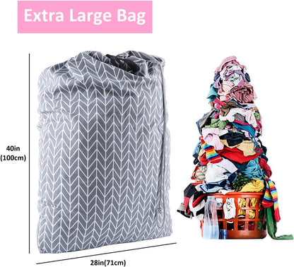 Laundry Bag with Handle and Drawstring, Large Heavy Duty Laundry Bag, 28 x 40 Inches Travel Dirty Clothes Bag for Laundromat and Household