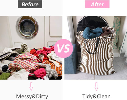 Laundry Bag with Handle and Drawstring, Large Heavy Duty Laundry Bag, 28 x 40 Inches Travel Dirty Clothes Bag for Laundromat and Household