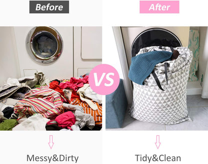 Laundry Bag with Handle and Drawstring, Large Heavy Duty Laundry Bag, 28 x 40 Inches Travel Dirty Clothes Bag for Laundromat and Household