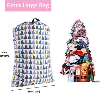 Laundry Bag with Handle and Drawstring, Large Heavy Duty Laundry Bag, 28 x 40 Inches Travel Dirty Clothes Bag for Laundromat and Household