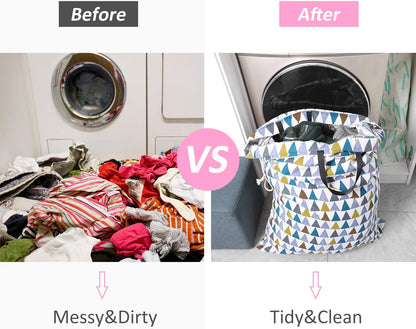 Laundry Bag with Handle and Drawstring, Large Heavy Duty Laundry Bag, 28 x 40 Inches Travel Dirty Clothes Bag for Laundromat and Household