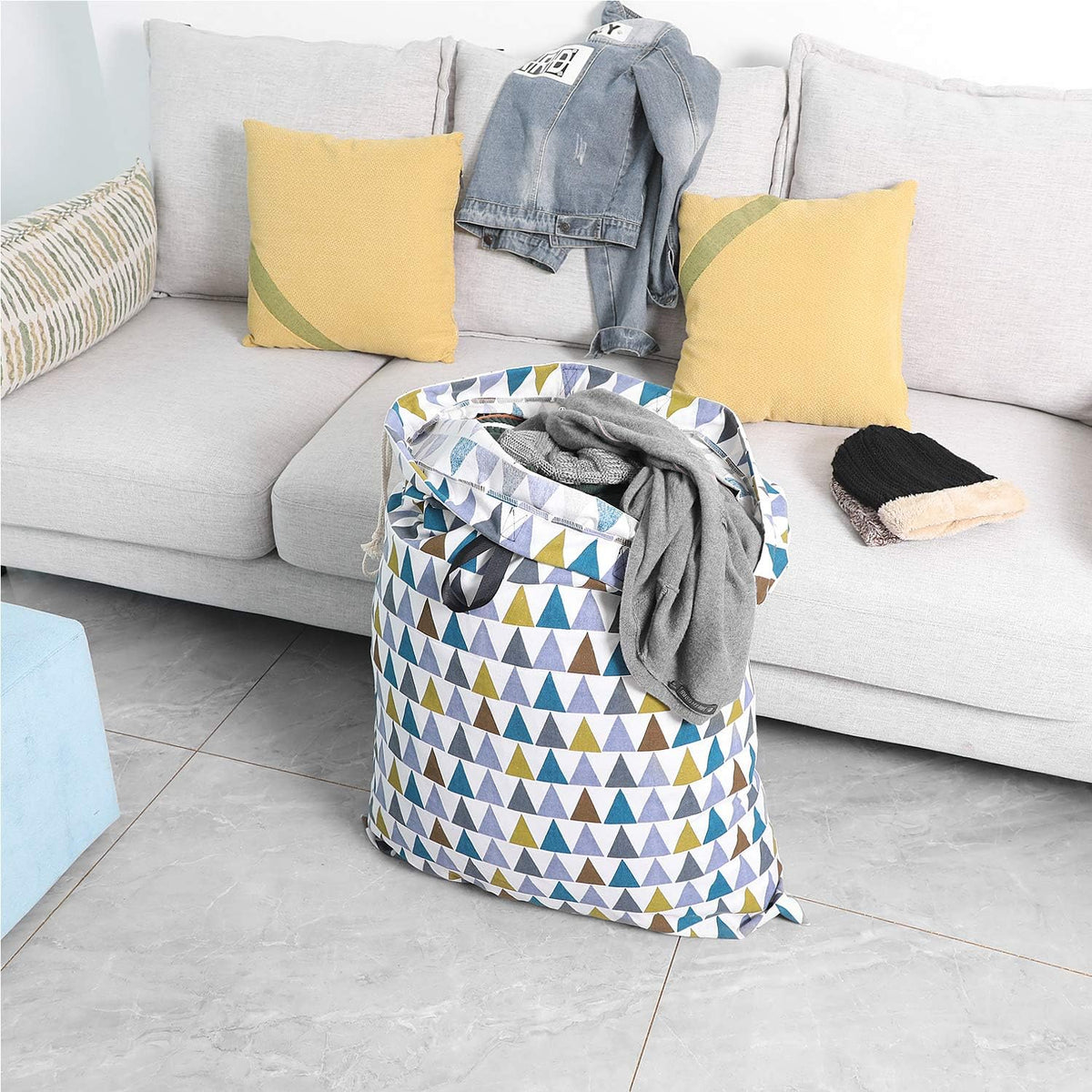 Laundry Bag with Handle and Drawstring, Large Heavy Duty Laundry Bag, 28 x 40 Inches Travel Dirty Clothes Bag for Laundromat and Household