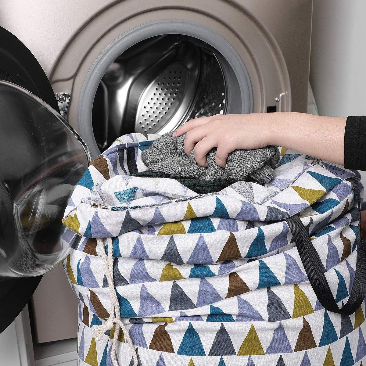 Laundry Bag with Handle and Drawstring, Large Heavy Duty Laundry Bag, 28 x 40 Inches Travel Dirty Clothes Bag for Laundromat and Household