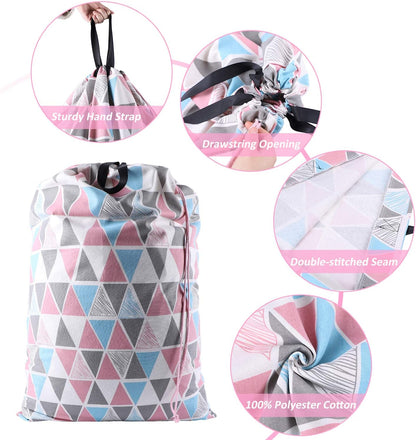 Laundry Bag with Handle and Drawstring, Large Heavy Duty Laundry Bag, 28 x 40 Inches Travel Dirty Clothes Bag for Laundromat and Household