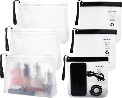 TSA Approved Toiletry Bags - Quart Size Clear Leakproof Travel Zipper Bag For Liquids Toiletries Traveling Trips Vacations Packing Storage For Women & Men