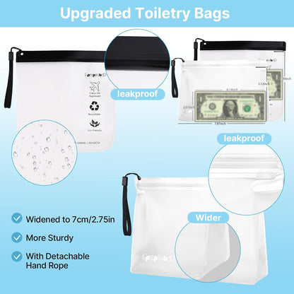 TSA Approved Toiletry Bags - Quart Size Clear Leakproof Travel Zipper Bag For Liquids Toiletries Traveling Trips Vacations Packing Storage For Women & Men