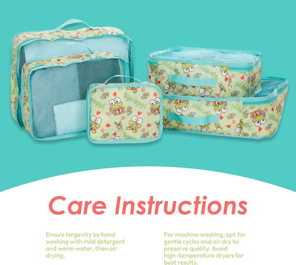 's Hello Kitty Packing Cubes - 5 Piece Packing Cube Bags - Travel Essentials - Suitcase Luggage Organizer Set - Hello Kitty and Friends, My Melody, Kerromi, Kerropi, Badtz-Maru (Hello Kitty)