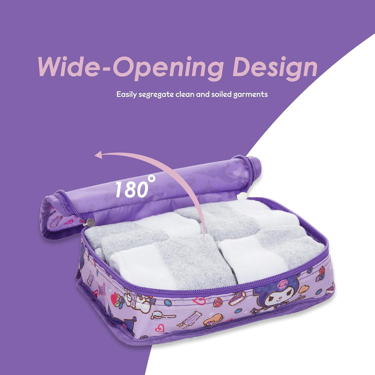 's Hello Kitty Packing Cubes - 5 Piece Packing Cube Bags - Travel Essentials - Suitcase Luggage Organizer Set - Hello Kitty and Friends, My Melody, Kerromi, Kerropi, Badtz-Maru (Hello Kitty)