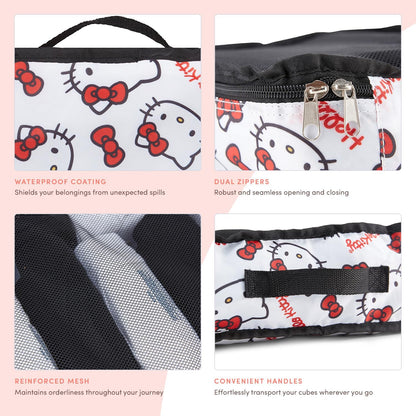 's Hello Kitty Packing Cubes - 5 Piece Packing Cube Bags - Travel Essentials - Suitcase Luggage Organizer Set - Hello Kitty and Friends, My Melody, Kerromi, Kerropi, Badtz-Maru (Hello Kitty)