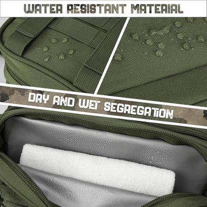 Hanging Toiletry Bag for Men Women, Travel Makeup with Mirror and Hook, EDC Military Tool Pouches Small Dopp Kit Mens Shaving Kit Travel shower Bags Black