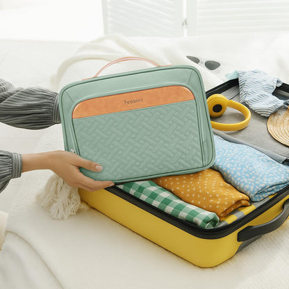 Travel Hanging Toiletry Bag for Women, Cruise Ship Essentials, with Jewelry Organizer, Extra Large Makeup Dopp Kit, Waterproof Cosmetic Bags, Toiletries Kit Set with Trolley Belt, Blue