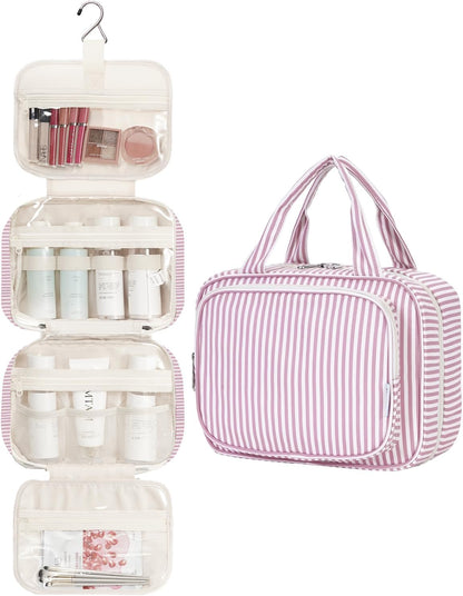 Hanging Toiletry Bag for Women Travel Checkered Makeup Bag Organizer Toiletries Bag for Travel Size Essentials, Accessories, Brushes, Cosmetics (Green Checkerboard (Medium))