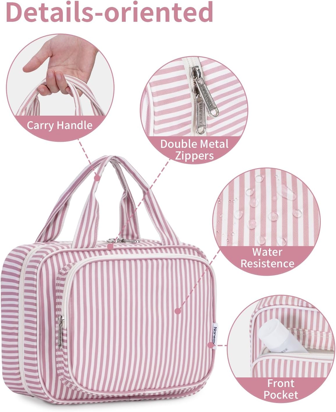 Hanging Toiletry Bag for Women Travel Checkered Makeup Bag Organizer Toiletries Bag for Travel Size Essentials, Accessories, Brushes, Cosmetics (Green Checkerboard (Medium))