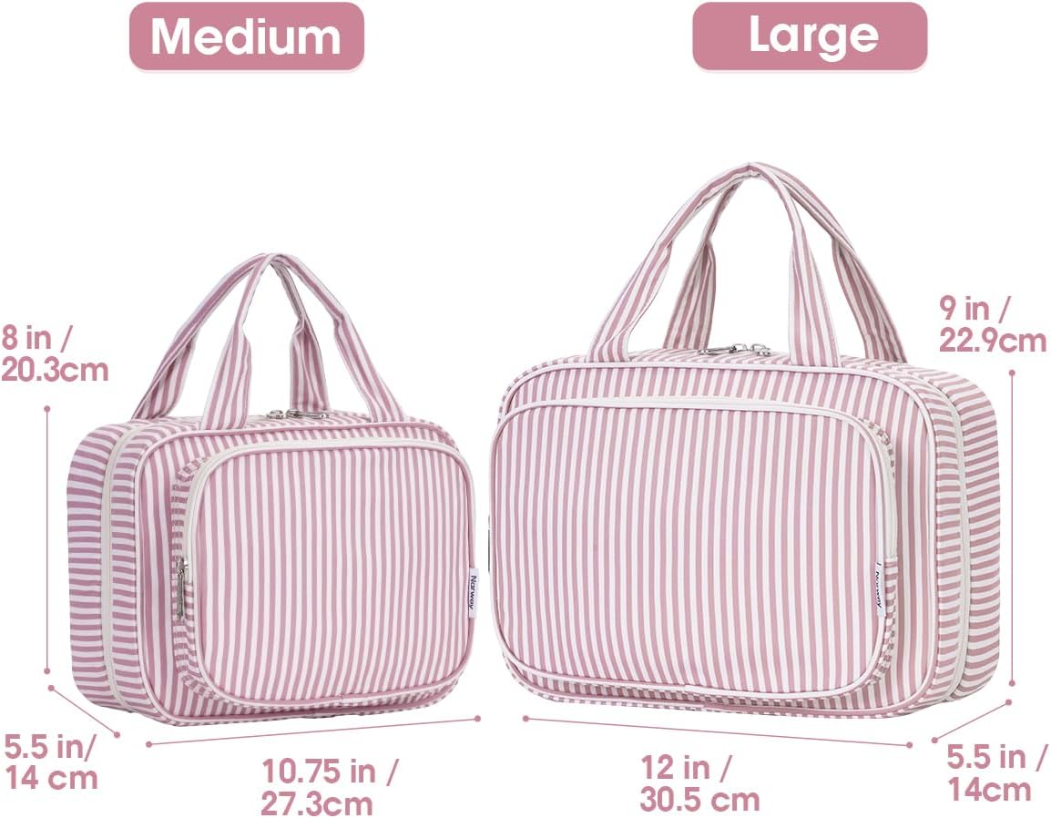 Hanging Toiletry Bag for Women Travel Checkered Makeup Bag Organizer Toiletries Bag for Travel Size Essentials, Accessories, Brushes, Cosmetics (Green Checkerboard (Medium))