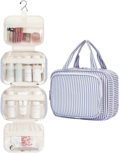 Hanging Toiletry Bag for Women Travel Checkered Makeup Bag Organizer Toiletries Bag for Travel Size Essentials, Accessories, Brushes, Cosmetics (Green Checkerboard (Medium))