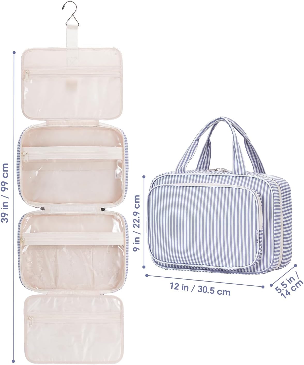 Hanging Toiletry Bag for Women Travel Checkered Makeup Bag Organizer Toiletries Bag for Travel Size Essentials, Accessories, Brushes, Cosmetics (Green Checkerboard (Medium))
