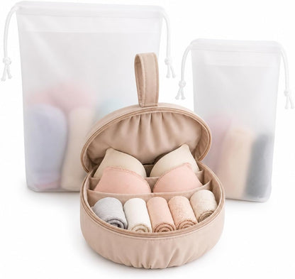 7 Pcs Travel Packing Cubes Suitcase Organizer Bags Set - 2 Underwear Organizers & 5 Wash Laundry Bags for Luggage Travel Essentials