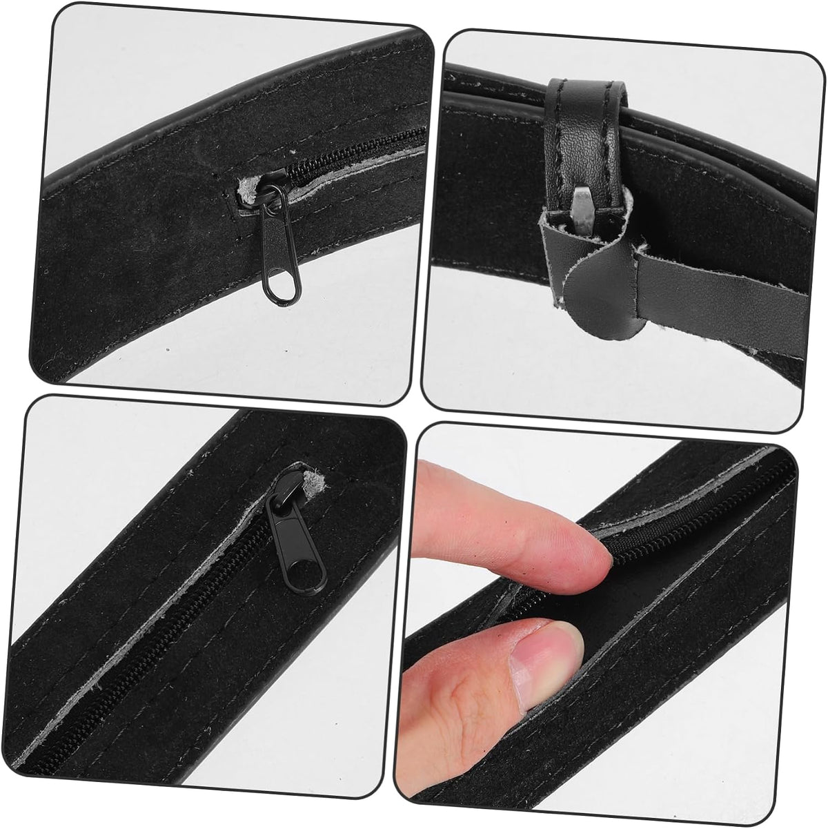 Hidden Money Belt Concealed Pockets for Travel Waist Wallet for Men and Women Secure Zipper Closure Pu Material for Storing Cash and Valuables Black