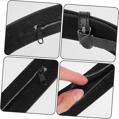 Hidden Money Belt Concealed Pockets for Travel Waist Wallet for Men and Women Secure Zipper Closure Pu Material for Storing Cash and Valuables Black
