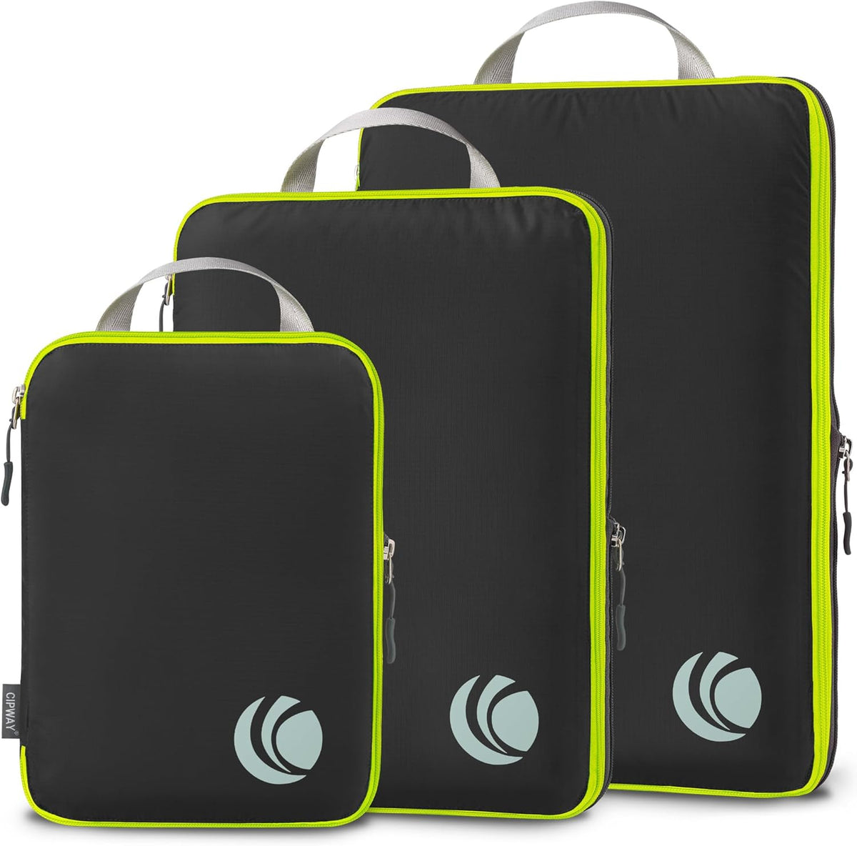 Compression Packing Cubes, Ultralight Luggage Organizer Bags, Travel Essentials for Carry on Suitcase (White)