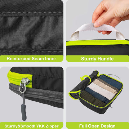 Compression Packing Cubes, Ultralight Luggage Organizer Bags, Travel Essentials for Carry on Suitcase (White)