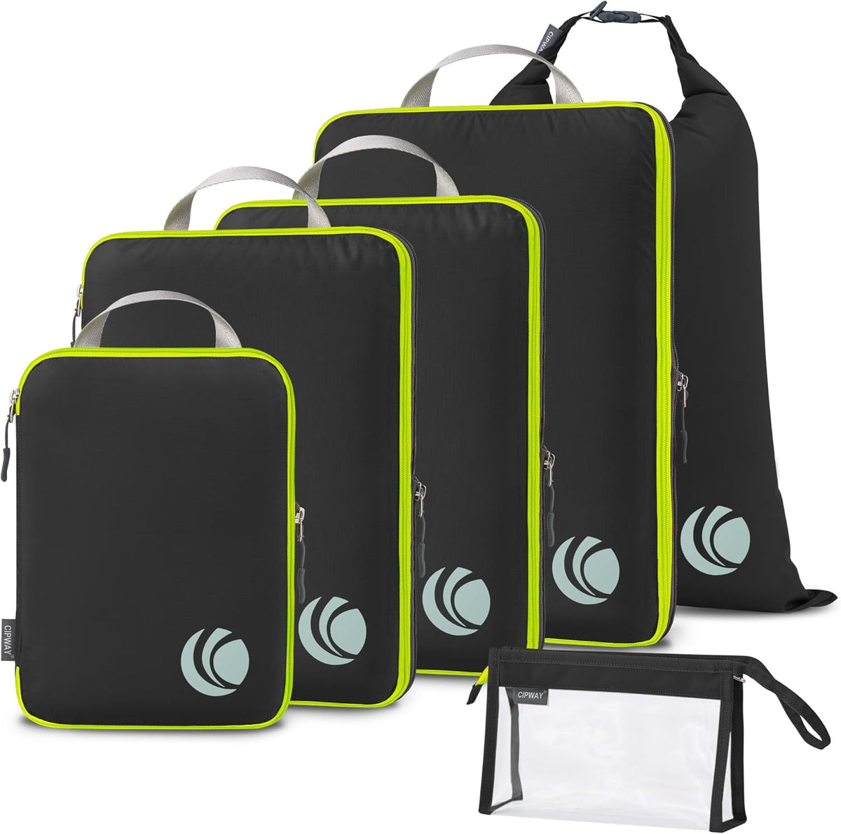 Compression Packing Cubes, Ultralight Luggage Organizer Bags, Travel Essentials for Carry on Suitcase (White)