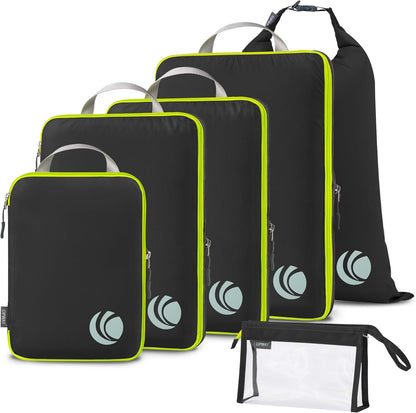 Compression Packing Cubes, Ultralight Luggage Organizer Bags, Travel Essentials for Carry on Suitcase (White)