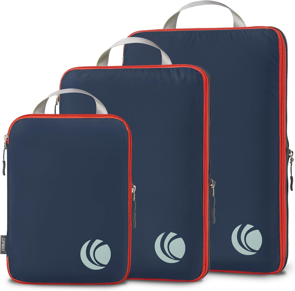 Compression Packing Cubes, Ultralight Luggage Organizer Bags, Travel Essentials for Carry on Suitcase (White)