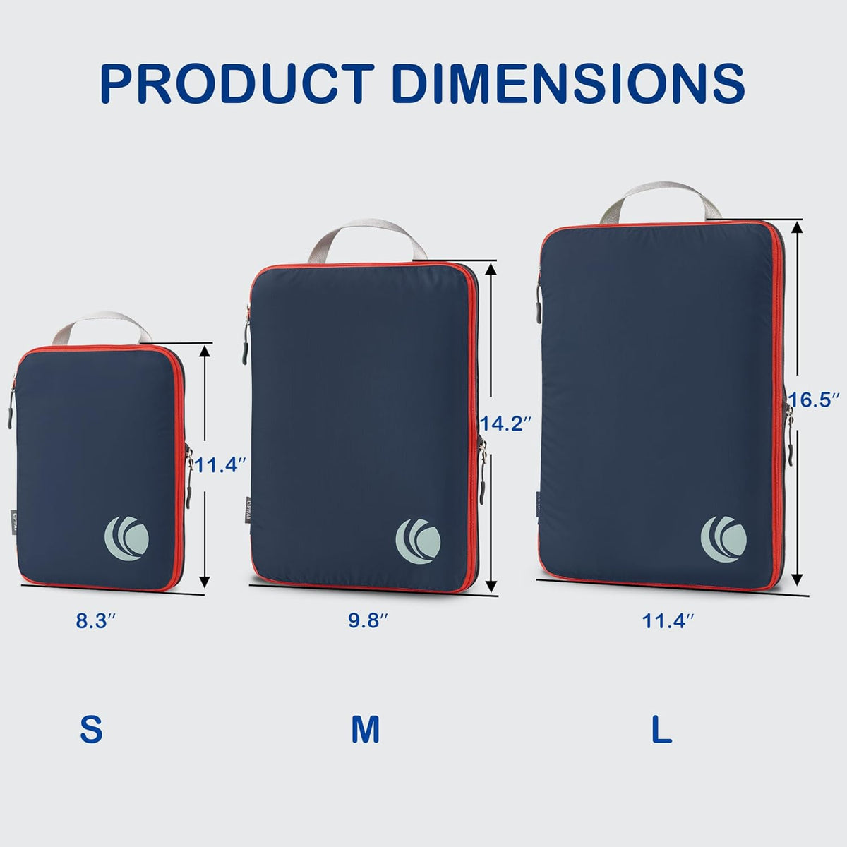 Compression Packing Cubes, Ultralight Luggage Organizer Bags, Travel Essentials for Carry on Suitcase (White)