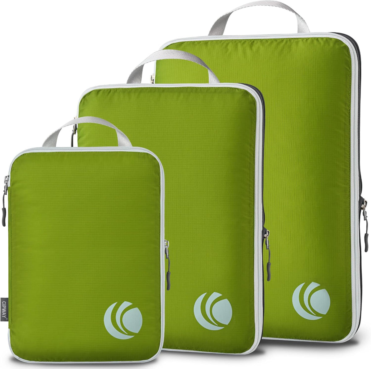 Compression Packing Cubes, Ultralight Luggage Organizer Bags, Travel Essentials for Carry on Suitcase (White)