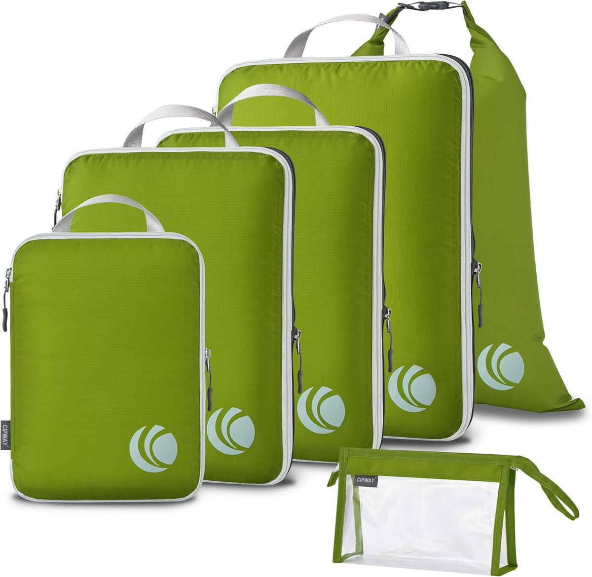 Compression Packing Cubes, Ultralight Luggage Organizer Bags, Travel Essentials for Carry on Suitcase (White)