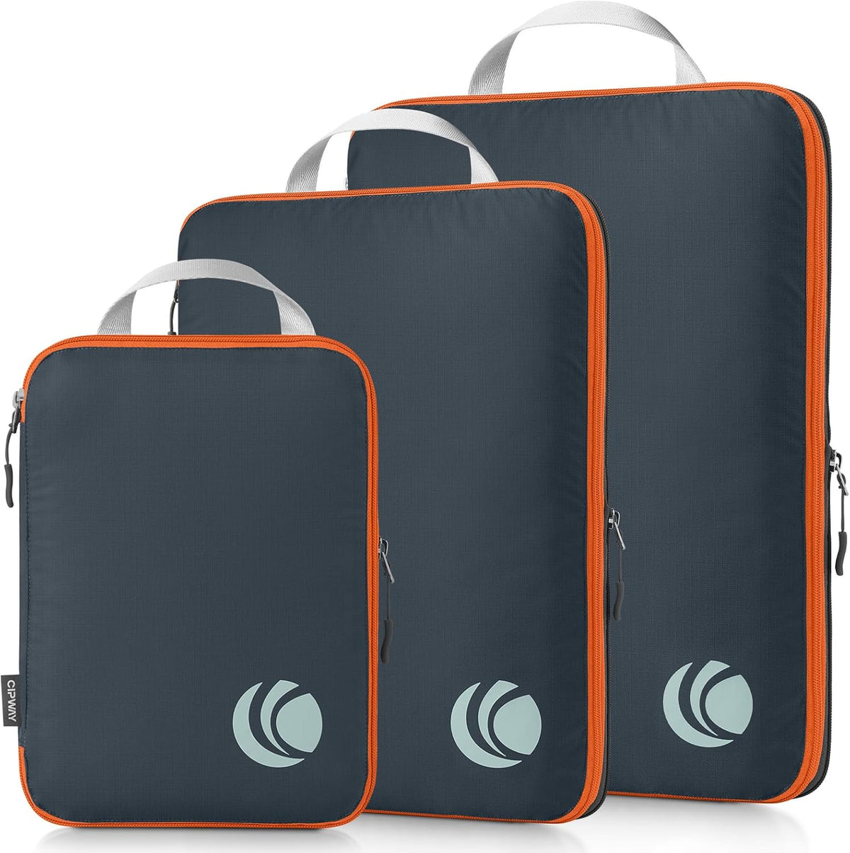 Compression Packing Cubes, Ultralight Luggage Organizer Bags, Travel Essentials for Carry on Suitcase (White)