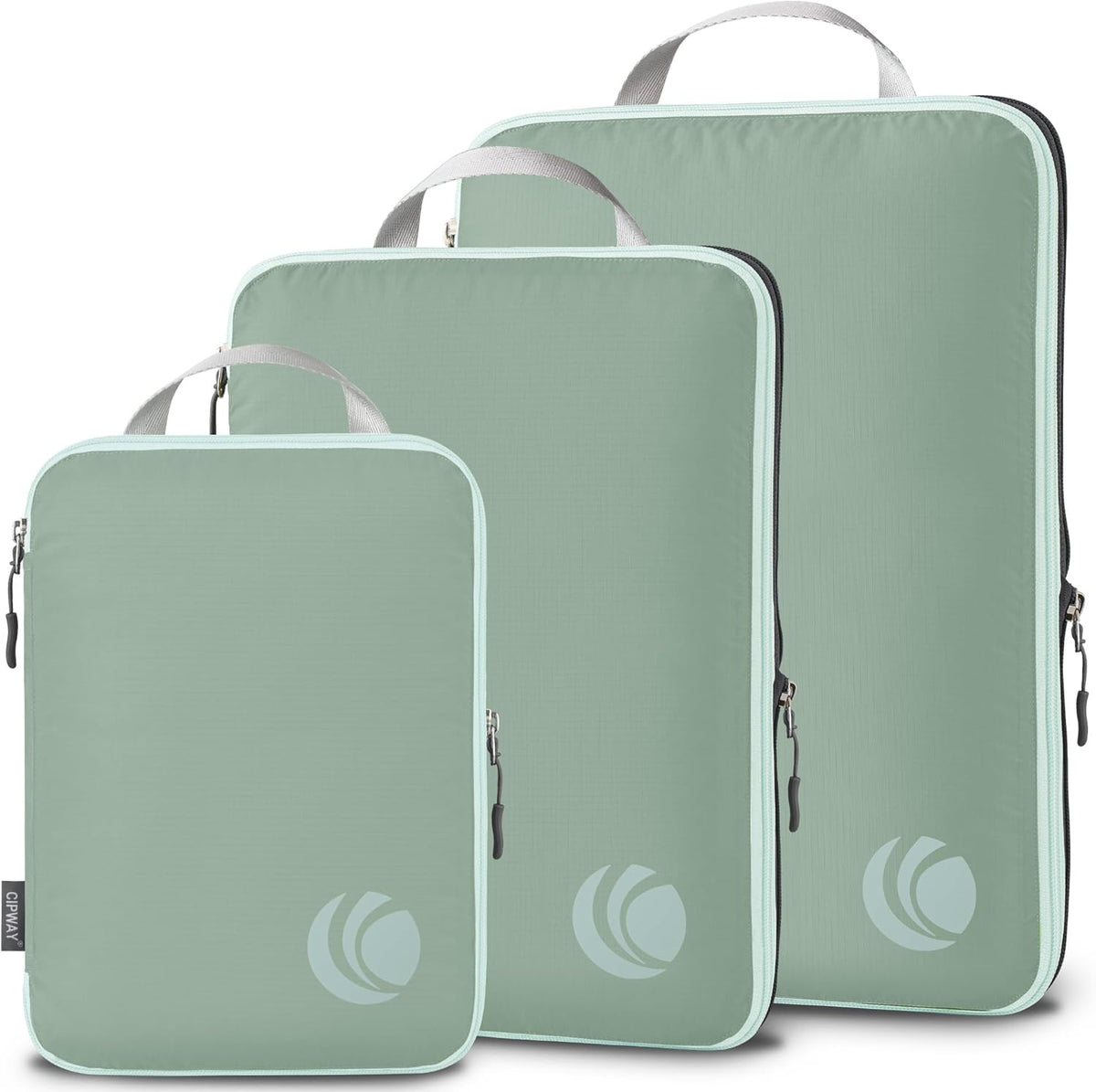 Compression Packing Cubes, Ultralight Luggage Organizer Bags, Travel Essentials for Carry on Suitcase (White)
