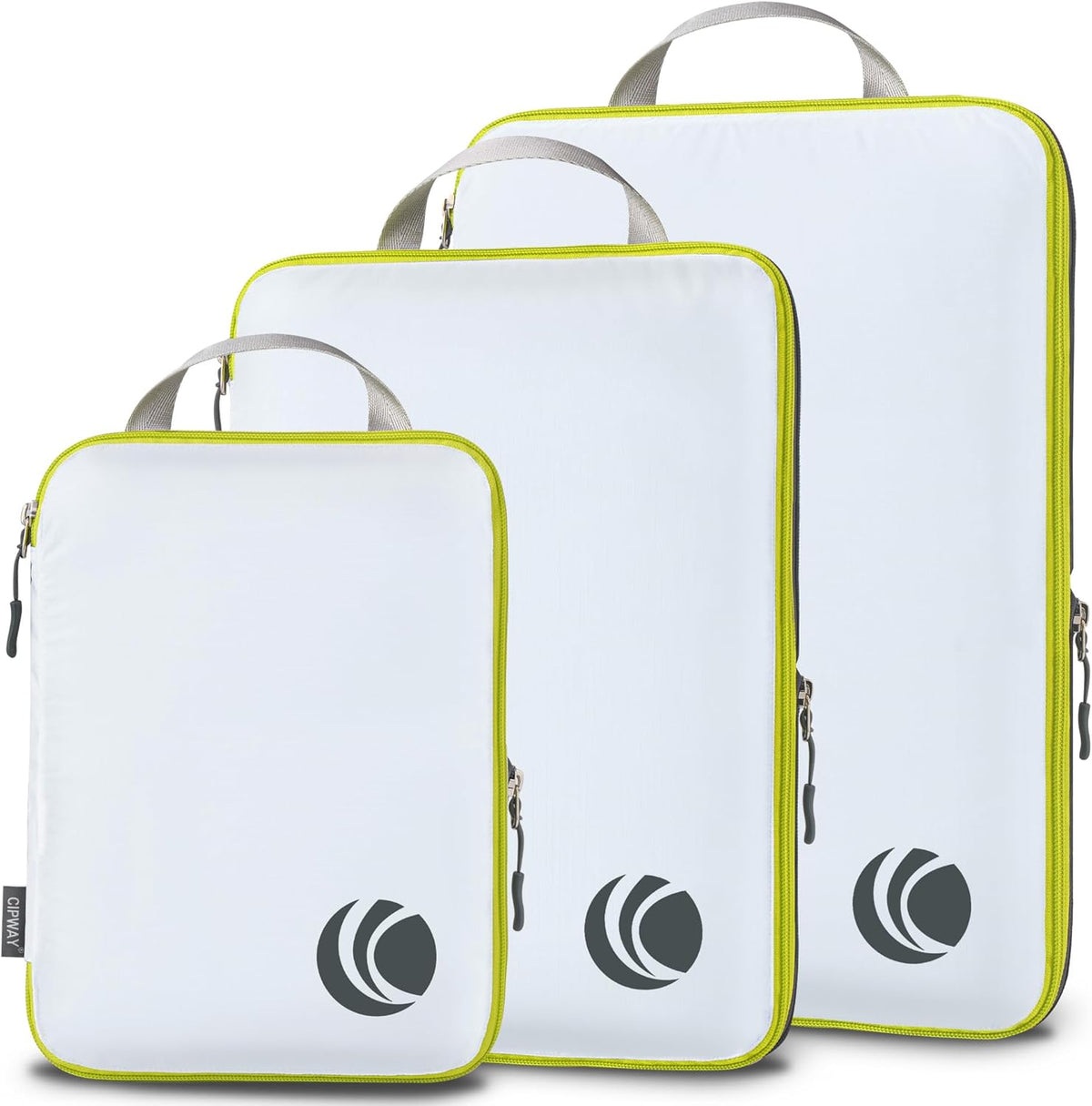 Compression Packing Cubes, Ultralight Luggage Organizer Bags, Travel Essentials for Carry on Suitcase (White)