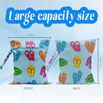 Wet Dry Bag Wet Bag for Swimsuit Dirty Yoga Gym Clothes Diaper Camping Beach Poor Travel Summer Essential Vacation Holiday Summer Boho Flower