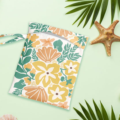 Wet Dry Bag Wet Bag for Swimsuit Dirty Yoga Gym Clothes Diaper Camping Beach Poor Travel Summer Essential Vacation Holiday Summer Boho Flower