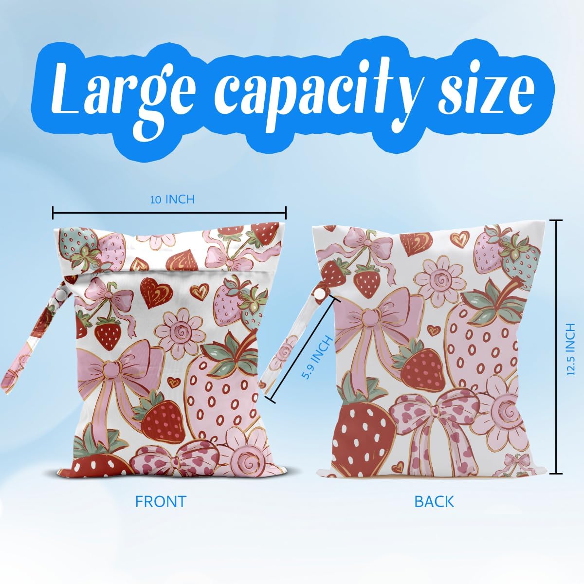 Wet Dry Bag Wet Bag for Swimsuit Dirty Yoga Gym Clothes Diaper Camping Beach Poor Travel Summer Essential Vacation Holiday Summer Boho Flower