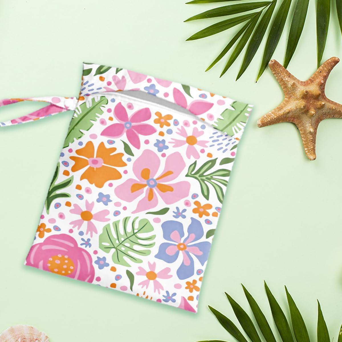 Wet Dry Bag Wet Bag for Swimsuit Dirty Yoga Gym Clothes Diaper Camping Beach Poor Travel Summer Essential Vacation Holiday Summer Boho Flower