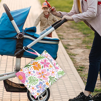 Wet Dry Bag Wet Bag for Swimsuit Dirty Yoga Gym Clothes Diaper Camping Beach Poor Travel Summer Essential Vacation Holiday Summer Boho Flower