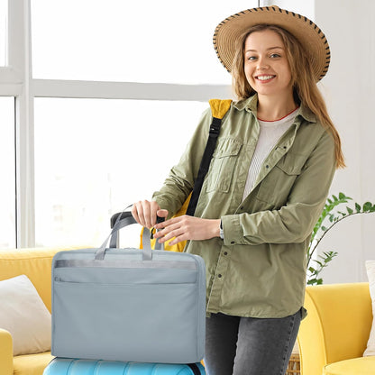 Hanging Luggage Organizer Travel Closet for Carry-on, Portable 5 in 1 Storage Bag for Women, Foldable Packing Cube for Clothes, Travel Essentials, Blue