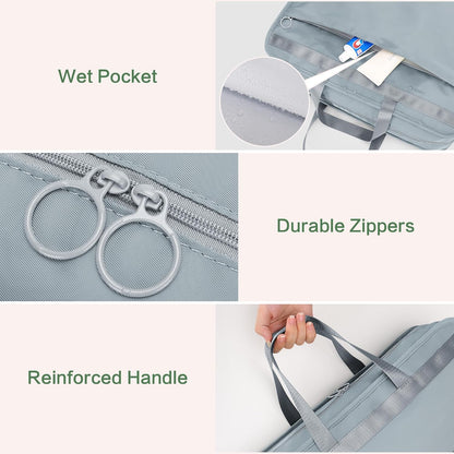Hanging Luggage Organizer Travel Closet for Carry-on, Portable 5 in 1 Storage Bag for Women, Foldable Packing Cube for Clothes, Travel Essentials, Blue