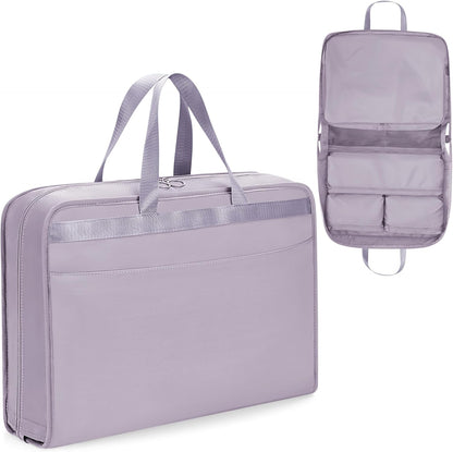 Hanging Luggage Organizer Travel Closet for Carry-on, Portable 5 in 1 Storage Bag for Women, Foldable Packing Cube for Clothes, Travel Essentials, Blue
