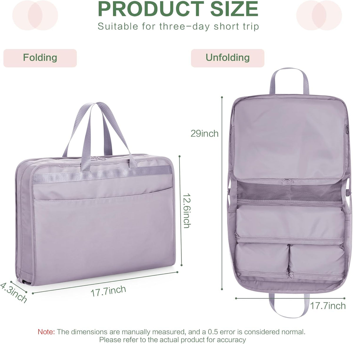 Hanging Luggage Organizer Travel Closet for Carry-on, Portable 5 in 1 Storage Bag for Women, Foldable Packing Cube for Clothes, Travel Essentials, Blue